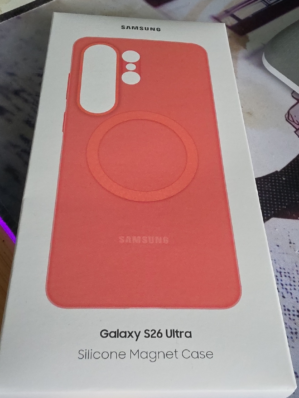 Samsung Silicone Magnet Case for Galaxy S26 Ultra - Coral Pink